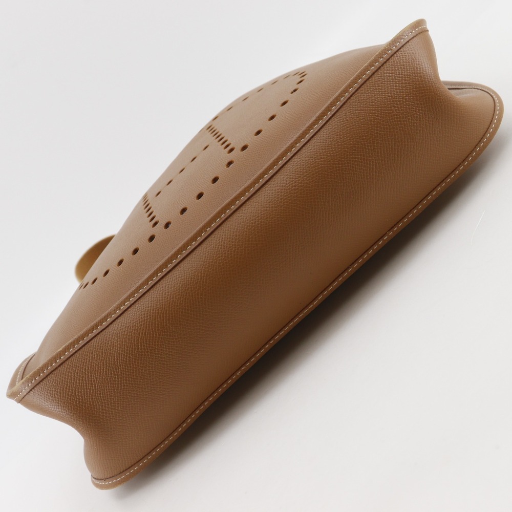 Hermes Evelyne 1 GM Shoulder Bag, Courchevel Leather, Gold, 1998 Model, Brown... - Picture 10 of 14
